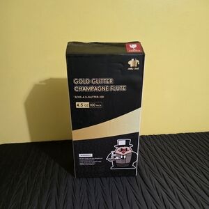 Jolly Chef 100ct Gold Glitter Champagne Flute - 4.5 oz (Box)